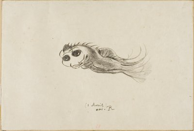Meny för en middag för franska litografer, 1 april 1887 av Odilon Redon