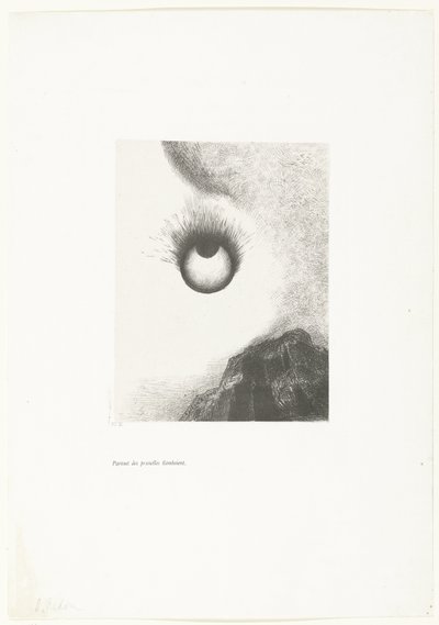 Flammande ögon överallt Partout des prunelles flamboient (titel på objekt) Tentation de Saint-Antoine (1) (serietitel) Temptation of Saint Anthony (serietitel) av Odilon Redon