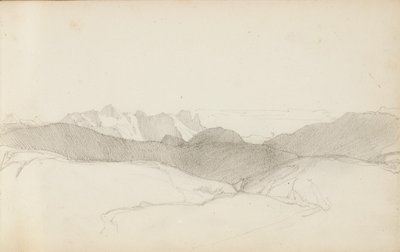 Sida från en skissbok, "Baskien", 1862-63 av Odilon Redon