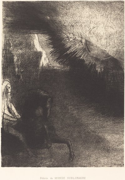 Pilgrim i den sublunära världen av Odilon Redon