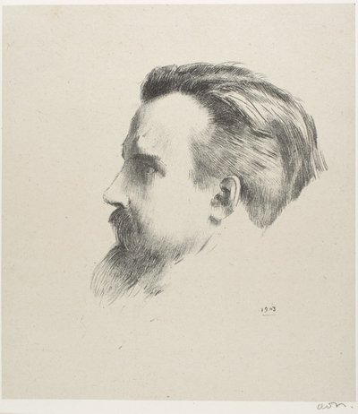 Porträtt av målaren Maurice Denis av Odilon Redon