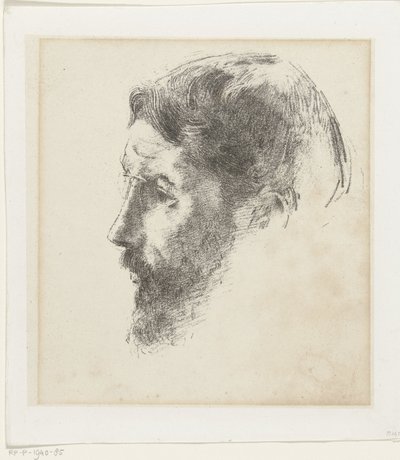 Porträtt av Pierre Bonnard av Odilon Redon