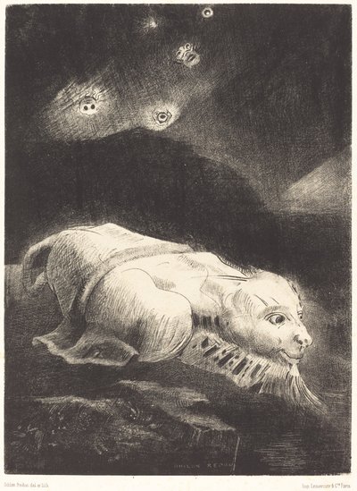 När livet vaknade i djupet av obskyr materia av Odilon Redon