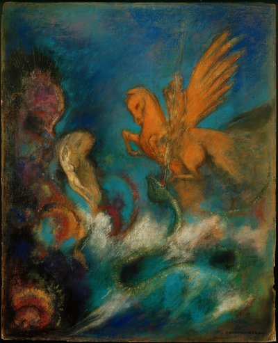 Roger och Angelica (Perseus och Andromeda) av Odilon Redon