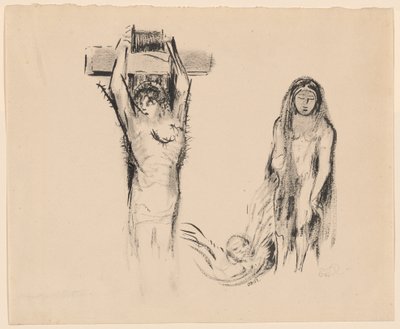 Sankt Antonius och de två frestarna av Odilon Redon