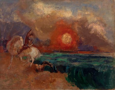Sankt Georg och draken av Odilon Redon