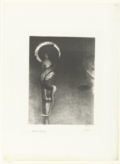 Slangenaureool Serpent-Aureole (titel på objekt) av Odilon Redon