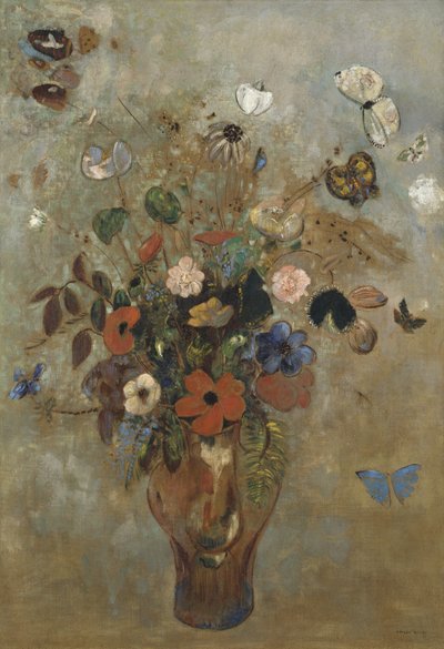 Stilleben med blommor, 1905 av Odilon Redon