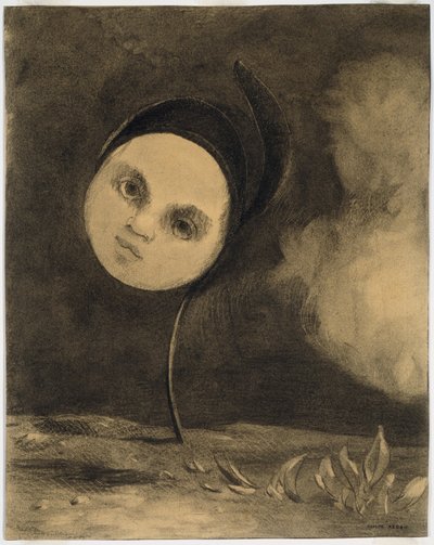 Märklig blomma (Lilla fattigsystern) av Odilon Redon