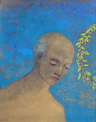 Kronan, 1910 (pastell och kol) av Odilon Redon
