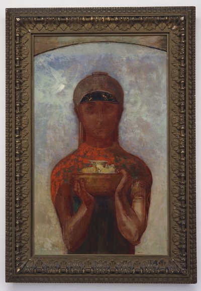 Mysteriets kopp, eller Sibyl, ca 1890 av Odilon Redon