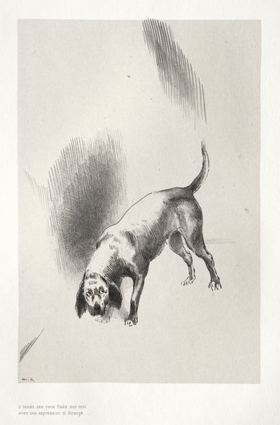 The Haunted House: He Kept His Eyes Fixed on Me with a Look so Strange, 1896. av Odilon Redon