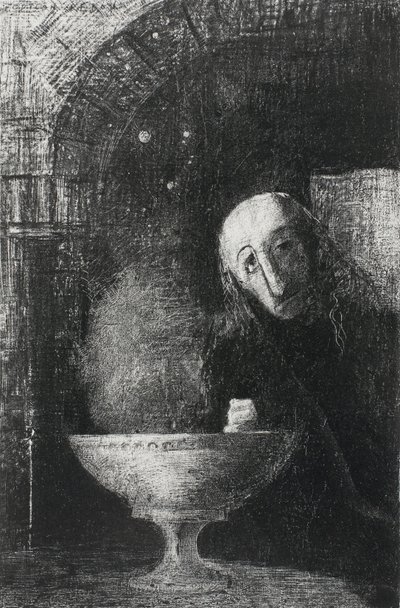 Det oändliga sökandet, från natten, 1886 av Odilon Redon