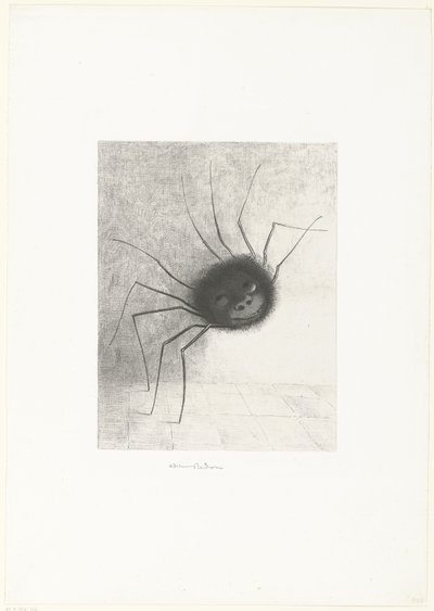Spindeln, 1887 (tryck) av Odilon Redon