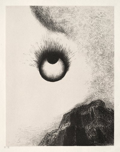 The Temptation of Saint Anthony First Series: Everywhere Eyeballs are Flame, 1888. av Odilon Redon