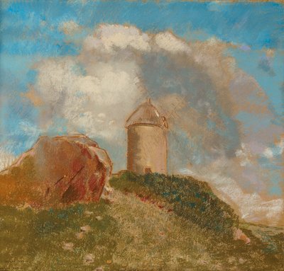 Väderkvarnen, ca 1880 av Odilon Redon