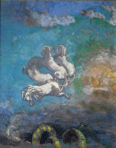 Apollons vagn - Pastell av Odilon Redon
