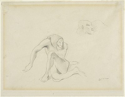Två groteska figurer av Odilon Redon