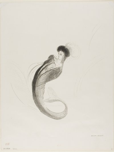 Untitled Trial Lithograph av Odilon Redon