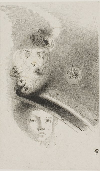 Untitled Trial Lithograph av Odilon Redon