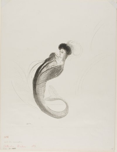 Untitled Trial Lithograph av Odilon Redon