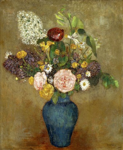 Vas med blommor; Vas med blommor, av Odilon Redon