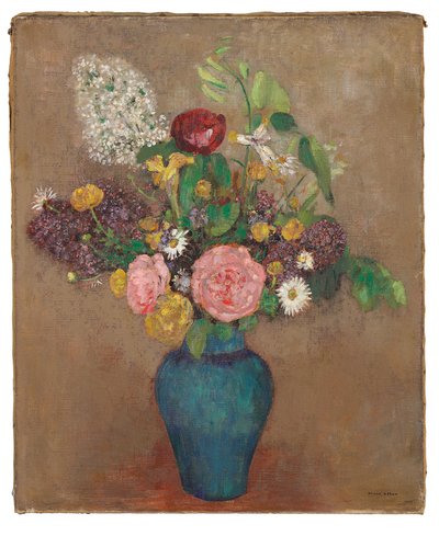 Vas med blommor av Odilon Redon