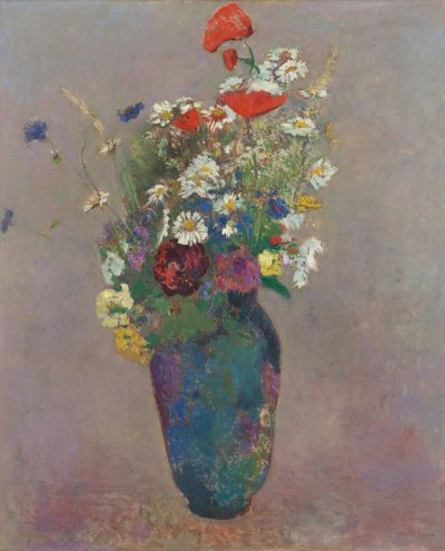 Vision: en vas med blommor av Odilon Redon