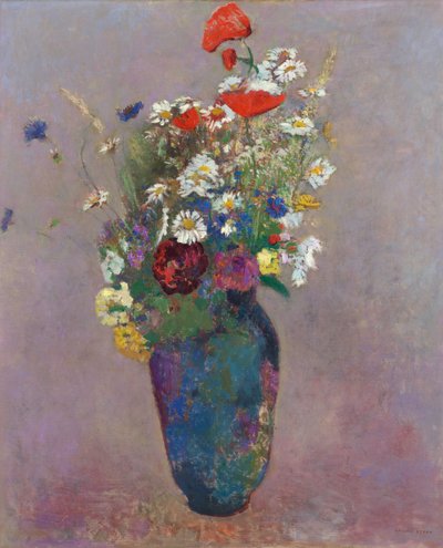 Vision: vas med blommor av Redon, Odilon (1840-1916) av Odilon Redon