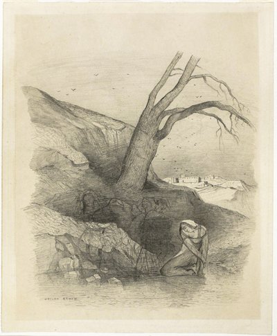 Kvinna på knä av Odilon Redon