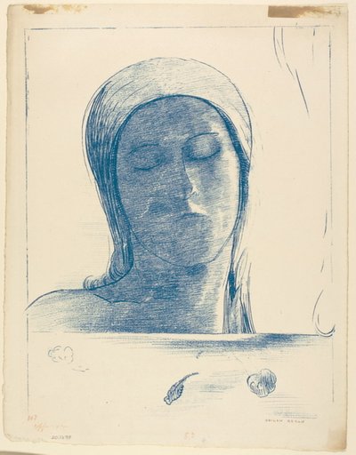 Stängda ögon av Odilon Redon