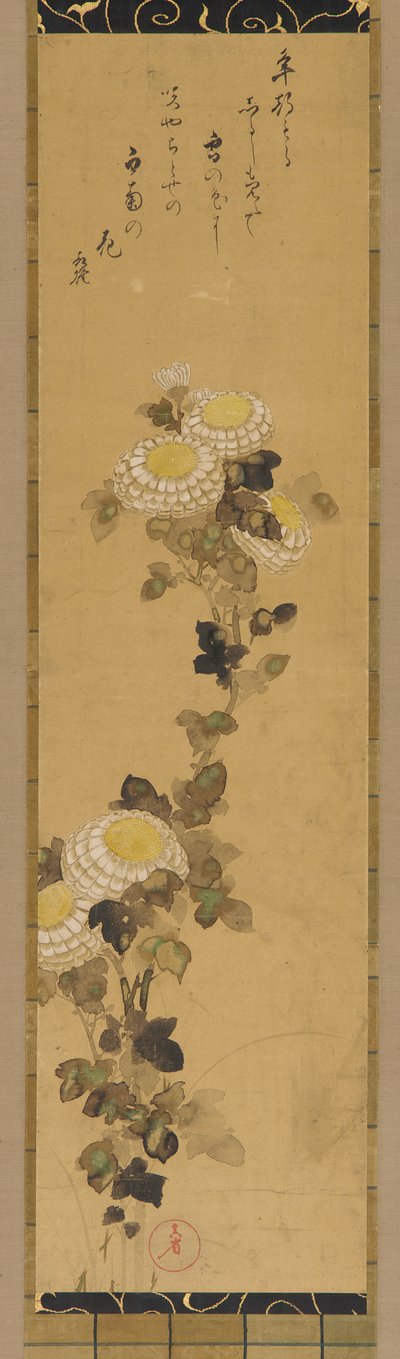 Krysantemum, 1700-1800-tal. av Ogata Kenzan