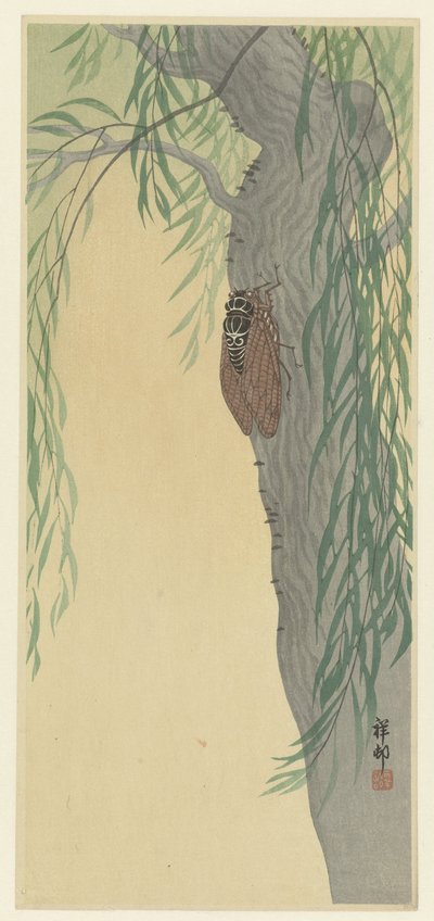 スウェーデンの木の蝉 av Ohara Koson