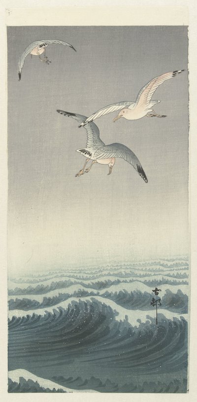 Tre måsar av Ohara Koson