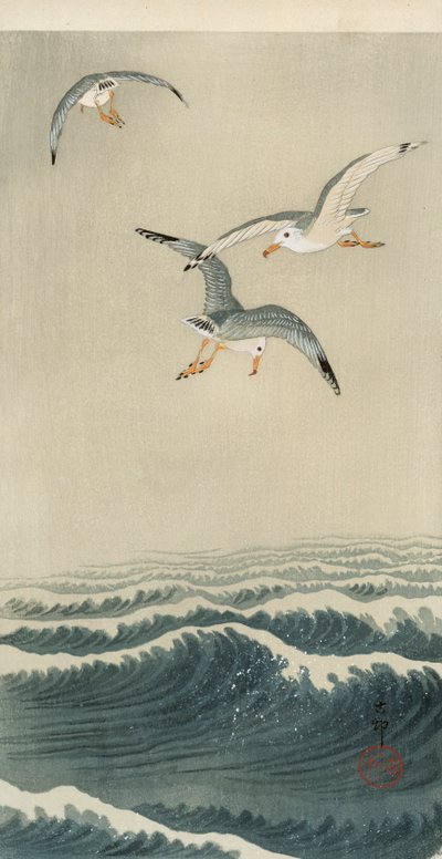 Måsar till sjöss av Ohara Koson