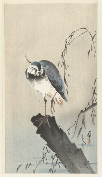 Vipa på en stubbe av Ohara Koson