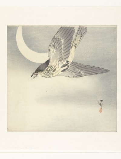 Gök vid halvmånen av Ohara Koson
