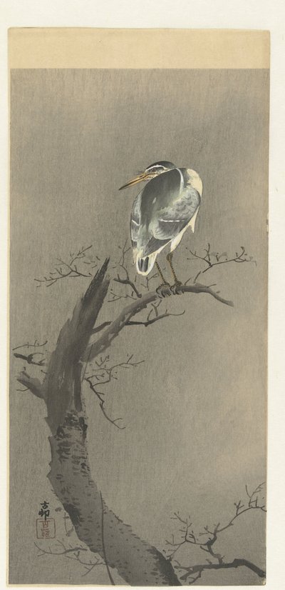 kvacksalvare på tak av Ohara Koson