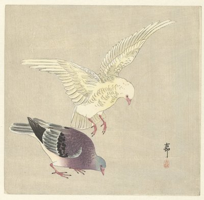 Två duvor av Ohara Koson