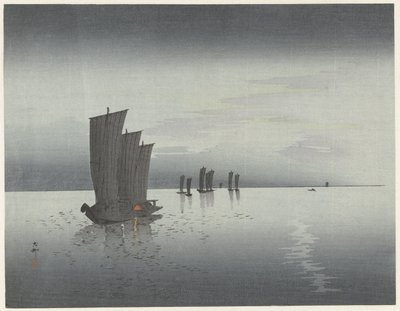 fiskebåtar av Ohara Koson
