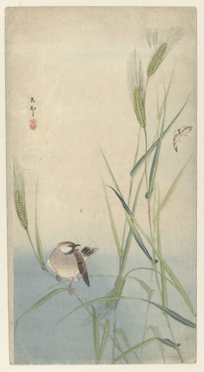 Fågel och fjäril av Ohara Koson