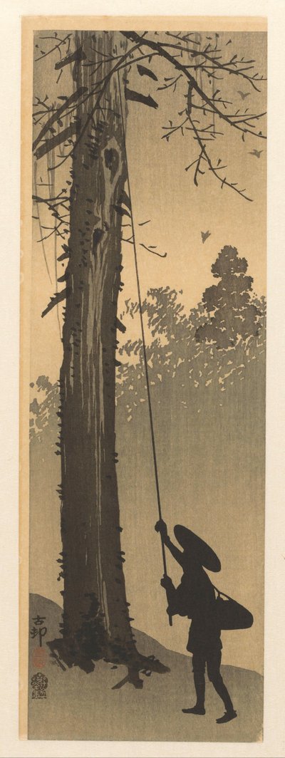 fågelbo rövare av Ohara Koson