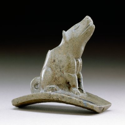 Coyote plattformsrör, 200 BC-100 AD (pipestone) av Ohio Hopewell culture