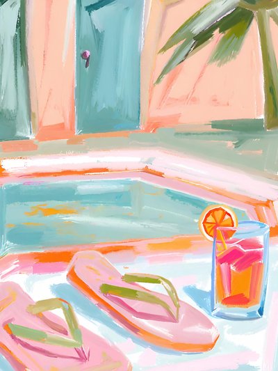 Sommarförfriskningar vid poolen av Ohkimiko