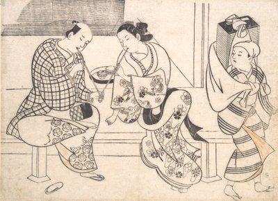 Amoröst par, tidigt 1700-tal., tidigt 1700-tal. av Okumura Masanobu
