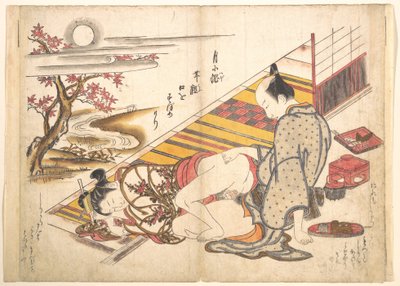 Sovrumsscen av Okumura Masanobu