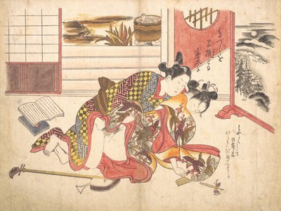 Sovrumsscen, ca. 1739., ca. 1739. av Okumura Masanobu