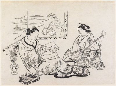 Mitate av Matsukaze och Murasame av Okumura Masanobu