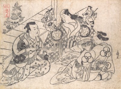 Scen ur ett drama, 1710-13., 1710-13. av Okumura Masanobu