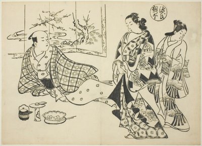 The Kiritsubo Chapter från "The Tale of Genji" (Genji Kiritsubo), från en serie Genji-parodier av Okumura Masanobu